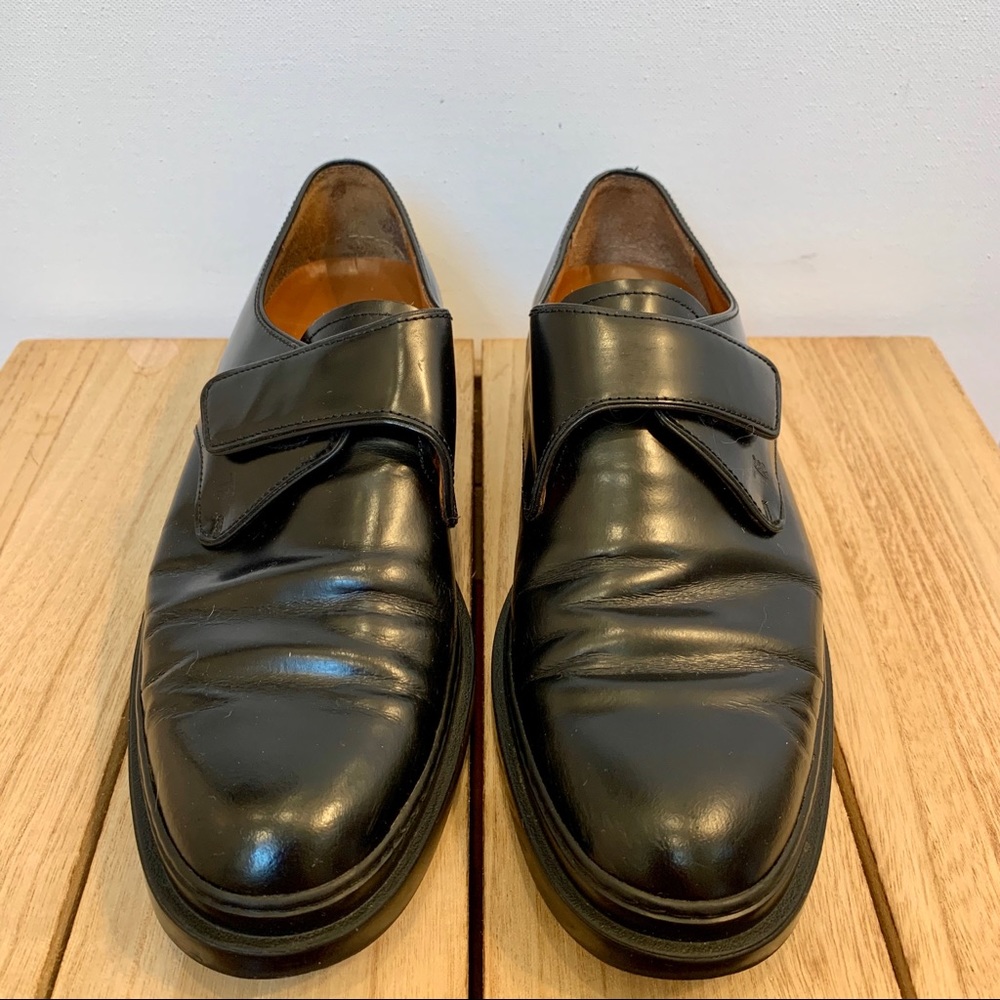 JP TOD’S leather single monk strap oxford loafer